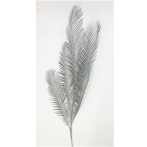 Vara de hojas diseño plumas plateadas