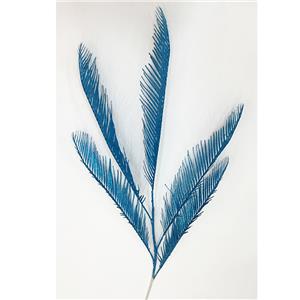 Vara de hojas diseño plumas color azul claro diamantado
