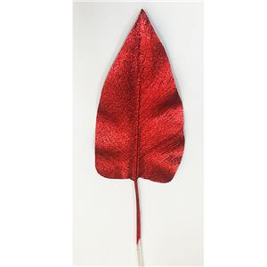 Vara de hoja grande color rojo diamantado