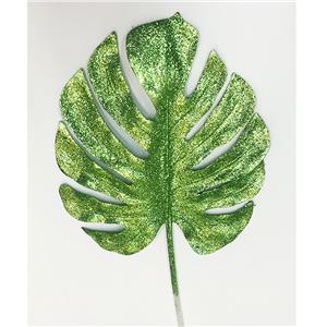 Vara de hoja de monstera verde claro diamantado