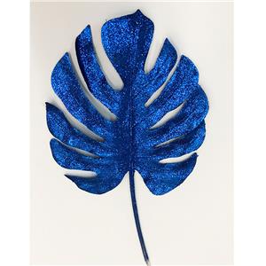 Vara de hoja de monstera azul rey diamantada