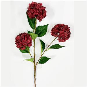Vara de 3 hortensias mini roja