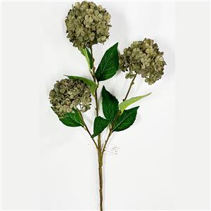 Vara de 3 hortensias mini verde oscuro