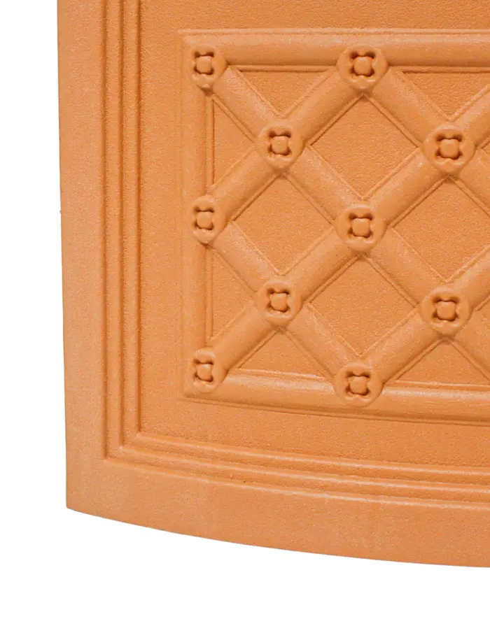 Maceta de plástico triangular naranja de 34.5x49x26cm - Image 3