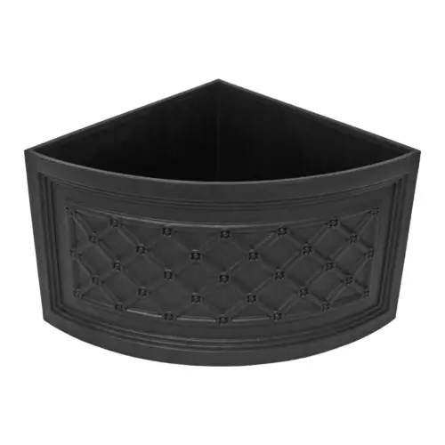 Maceta de plástico triangular negra de 34.5x49x26cm