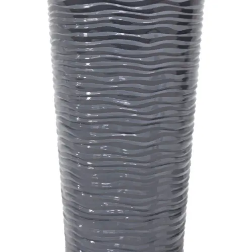 Maceta de plástico cilindrica gris de 30.5×30.5x55cm