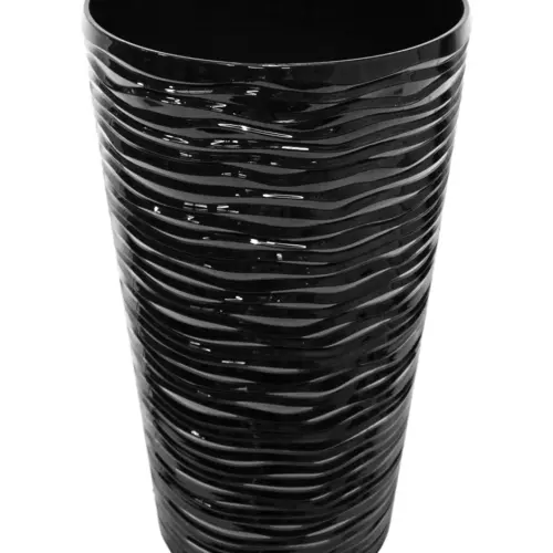 Maceta de plástico cilindrica negra de 30.5×30.5x55cm