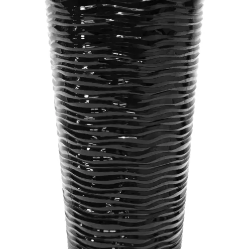 Maceta de plástico cilindrica negra de 30.5×30.5x55cm