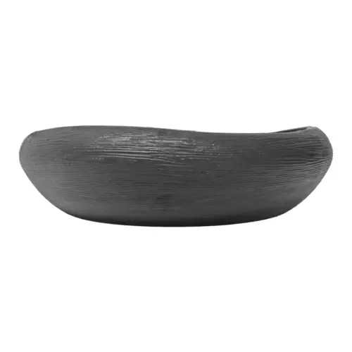 Maceta de plástico redonda negra de 38x38x10cm