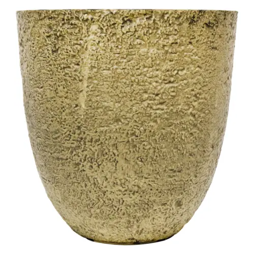 Maceta de plástico beige vintage de 42.5×42.5×44.3cm