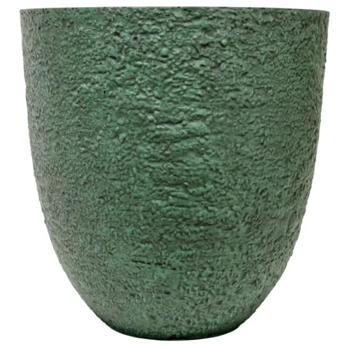 Maceta de plástico verde vintage de 42.5×42.5×44.3cm