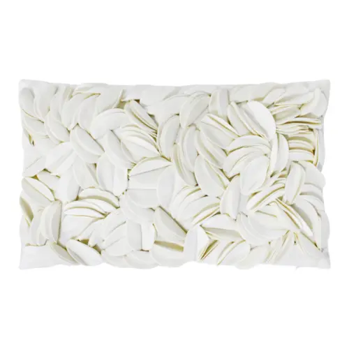 Cojín de terciopelo con pétalos de 30X50cm 100% Polyester