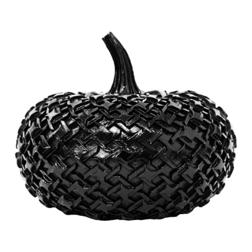 Calabaza de poliresina negra de 21x21x15.5cm