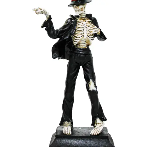 Esqueleto de poliresina bailando de 16.4×9.2×32.3cm