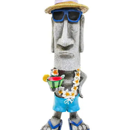 Moai de poliresina hawaiano de 11.5×10.5x34cm