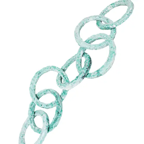Cadenas de poliresina verde de 17x17x100cm