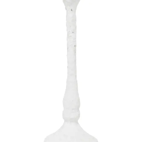 Candelabro de metal blanco terminado yeso de 10.5×10.5×30.5cm