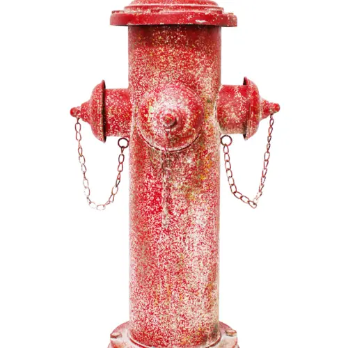 Hidrante de fuego rojo de 3 tomas de 33x26x59cm