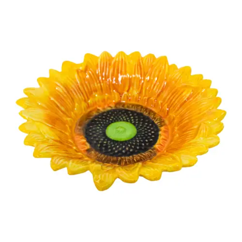 Bowl de porcelana diseño girasol de 25.4×25.8×6.9cm