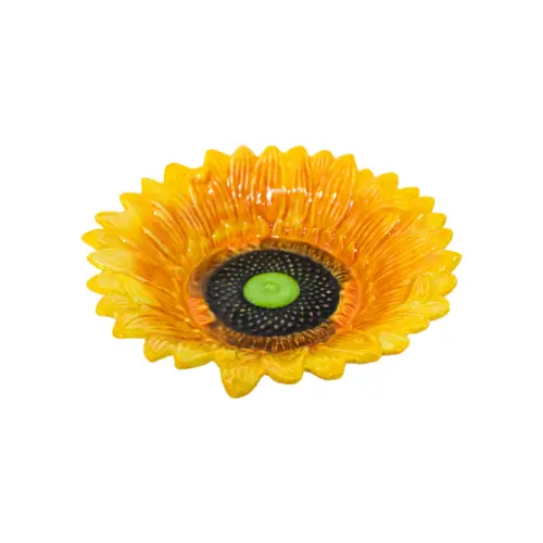 Bowl de porcelana diseño girasol de 23.4×22.2×6.1cm