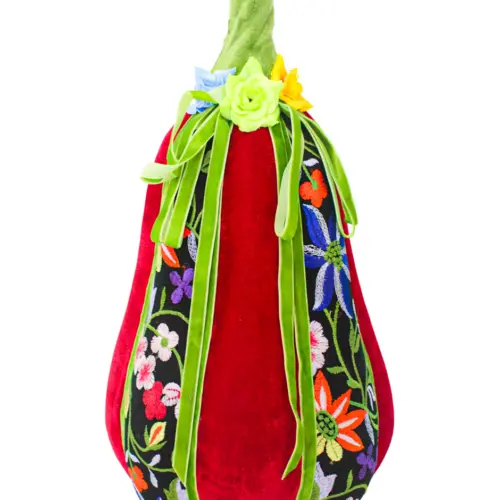 Calabaza roja de 24x23x43cm