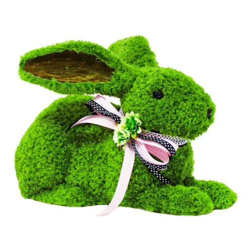 Conejo verde pasto de 40x19x30cm
