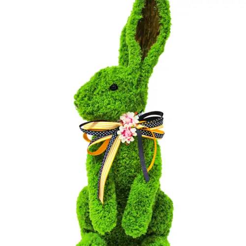 Conejo verde pasto sentado de 29x27x44cm