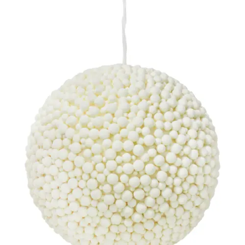 Bola con pompones blancos de 30x30x30cm