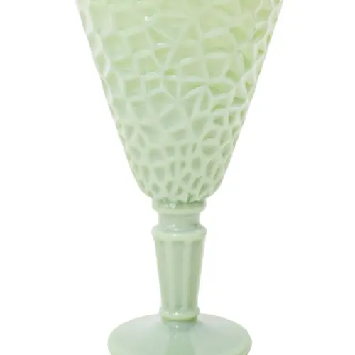 Copa de vidrio verde menta de 9.4×9.4x17cm de 200ml