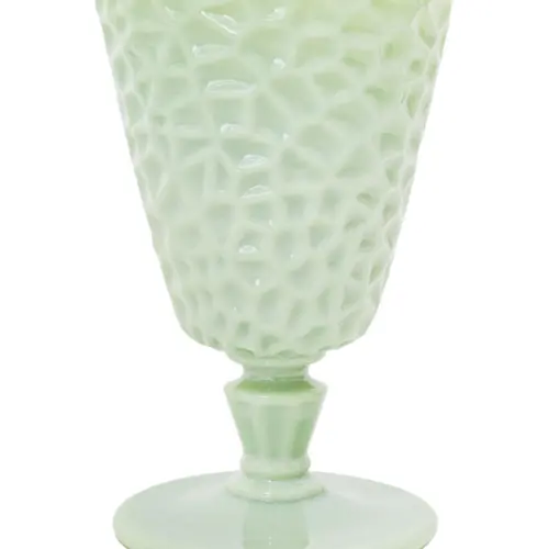 Copa de vidrio verde menta de 8.5×8.5×13.2cm de 180ml