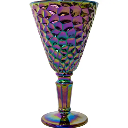Copa de vidrio iridiscente de 9.4×9.4x17cm de 200ml