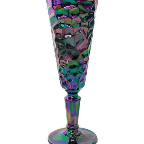 Copa de vidrio para champágne iridiscente de 6x6x19.2cm de 120ml