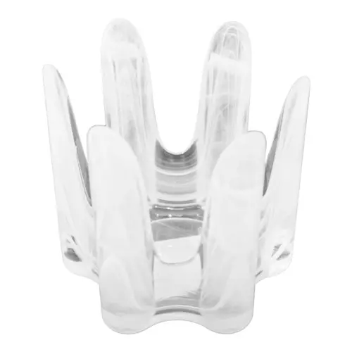 Candelabro de vidrio blanco de 11.5×11.5x11cm