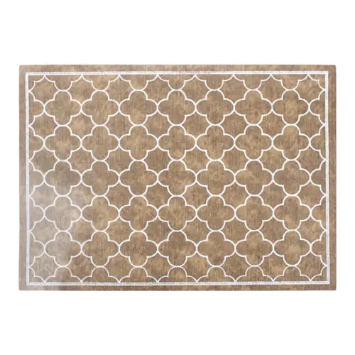 Mantel individual rectangular diseño trebol café de 43x30cm