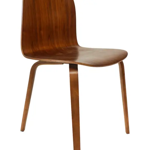 Silla imitación madera café