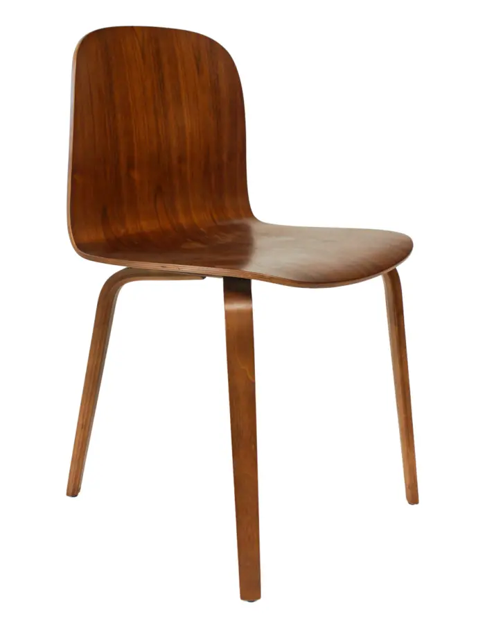 Silla imitación madera café - Image 2