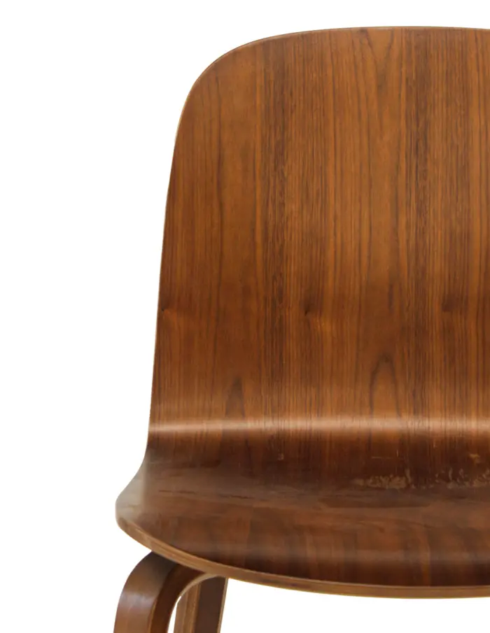 Silla imitación madera café - Image 3
