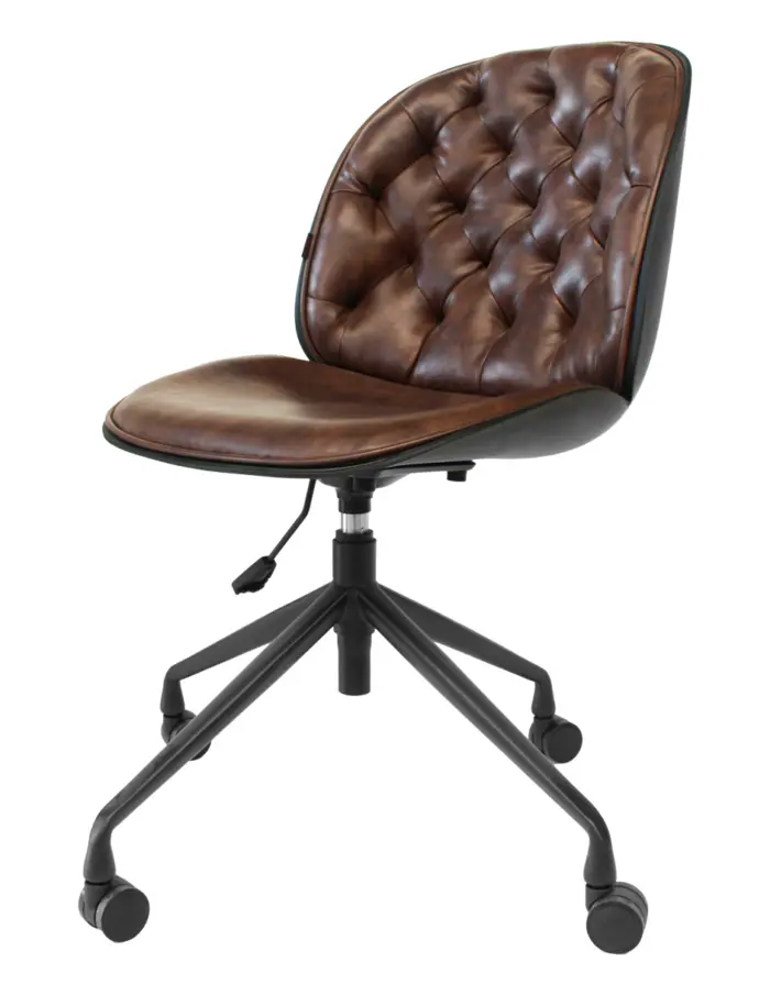 Silla de polipiel café - Image 2