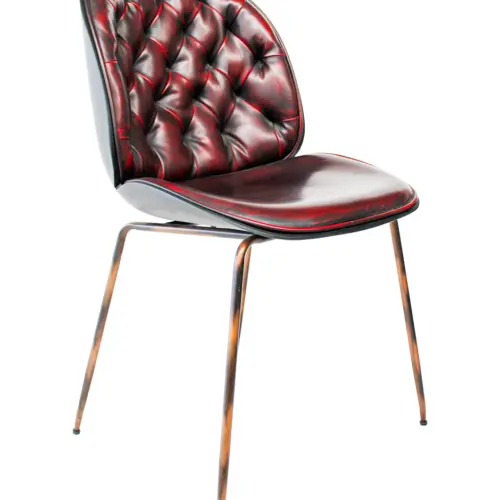 Silla de polipiel roja