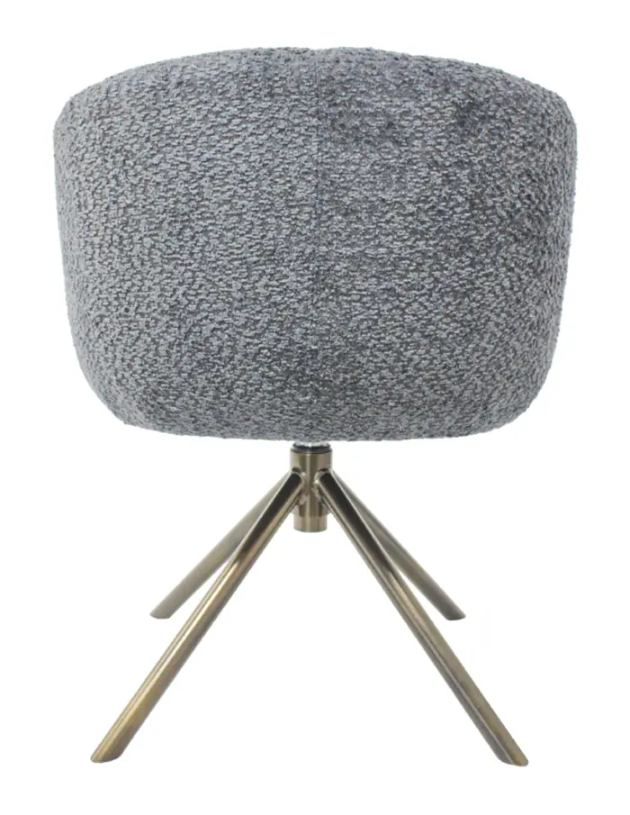 Sillon giratorio de terciopelo negro de 60x58x75cm peso soportado136kgs - Image 4