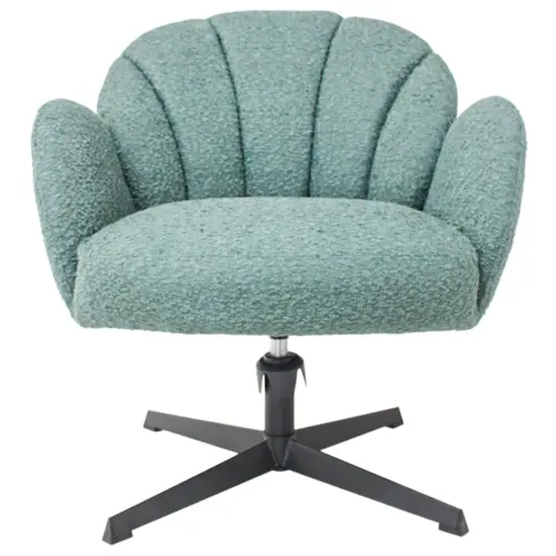 Sillón giratorio de terciopelo verde de 70×71.5x78cm peso soportado136kgs