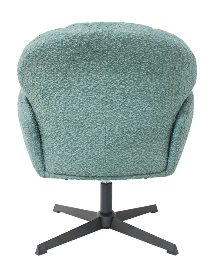 Sillón giratorio de terciopelo verde de 70x71.5x78cm peso soportado136kgs - Image 4