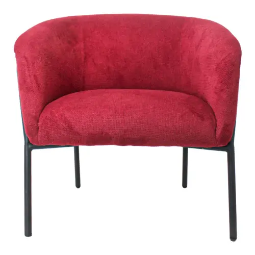 Sillón de tela roja de 71x70x70.5cm peso soportado136kgs