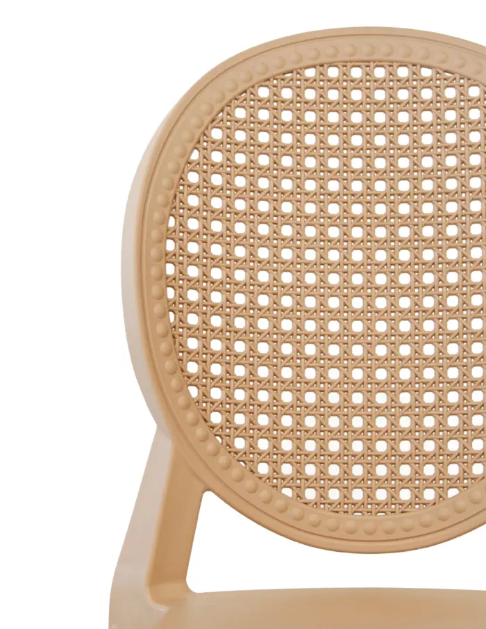 Silla de plástico infantil con respaldo oval nude de 31x40x58x28cm - Image 3