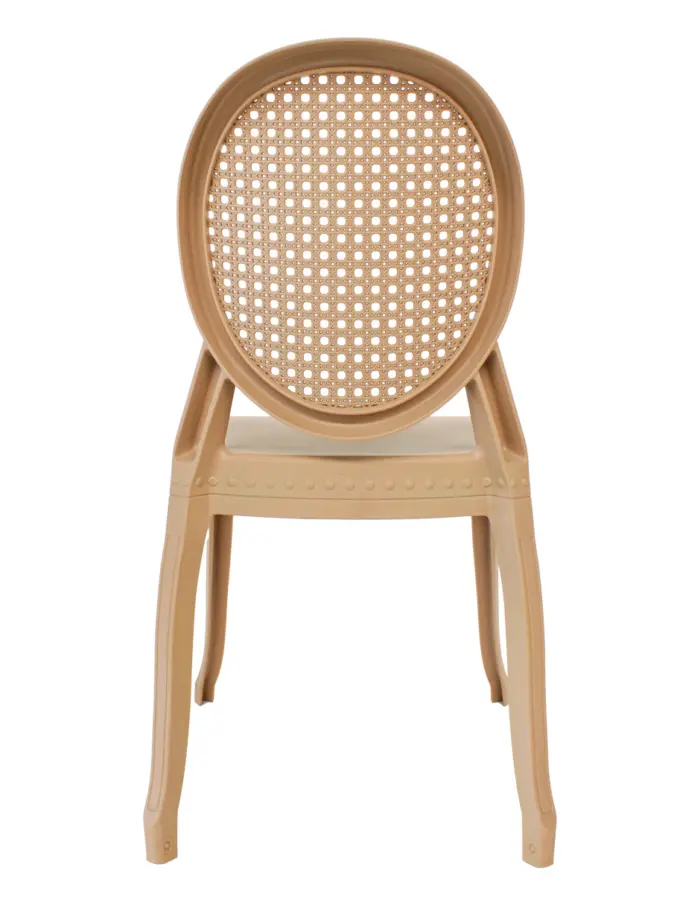 Silla de plástico infantil con respaldo oval nude de 31x40x58x28cm - Image 4