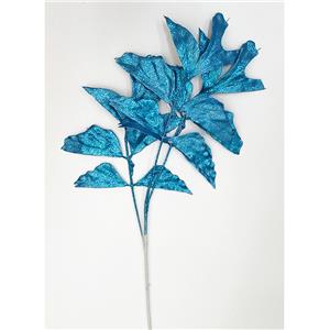 Vara de hojas diseño mariposa azul claro diamantado