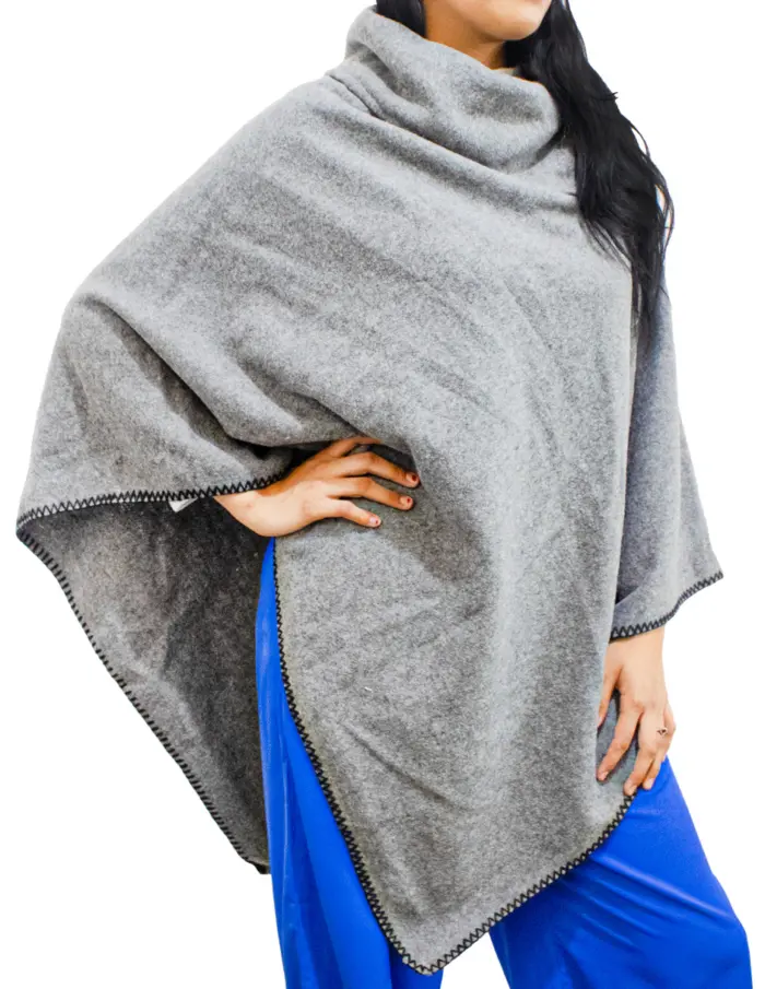 Poncho de color gris de 75x1x75cm - Image 2