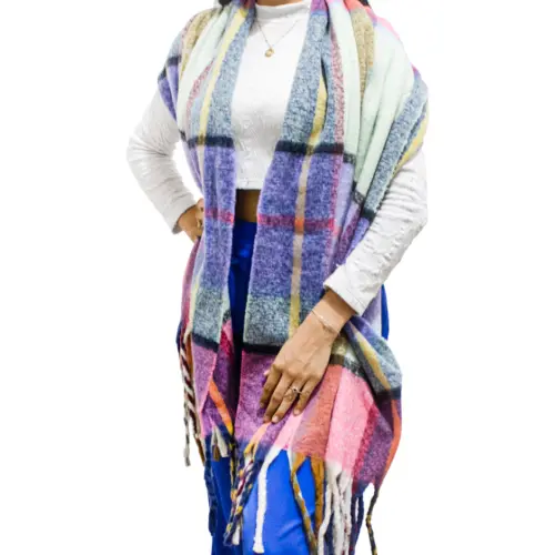 Chal de invierno de colores de 60x180x1cm