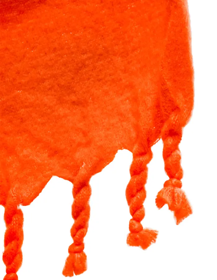 Chal de invierno liso naranja de 40x190x1cm - Image 4