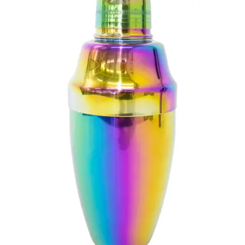 Shaker de acero inoxidable multicolor de 500ml de 8.5×8.5×19.5cm